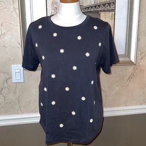 South Parade Flower Dark Gray Tee Shirt size Large